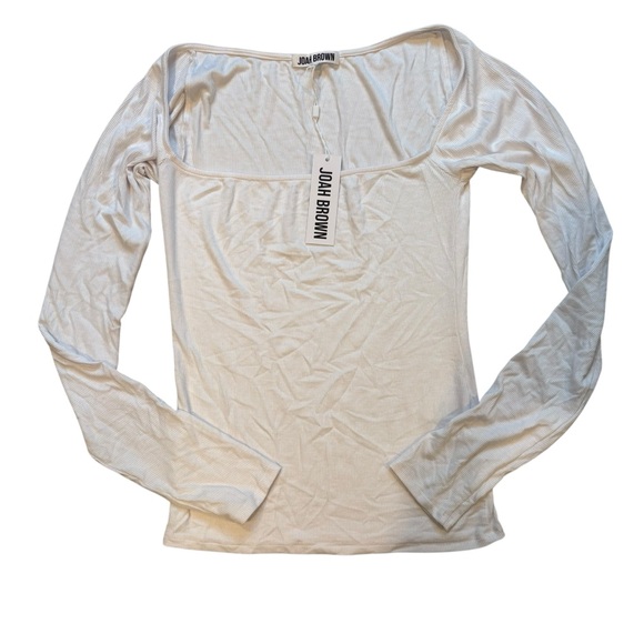 NWT, Joah Brown Square Neck Tight Rib Top, Sz M/L - Picture 12 of 14